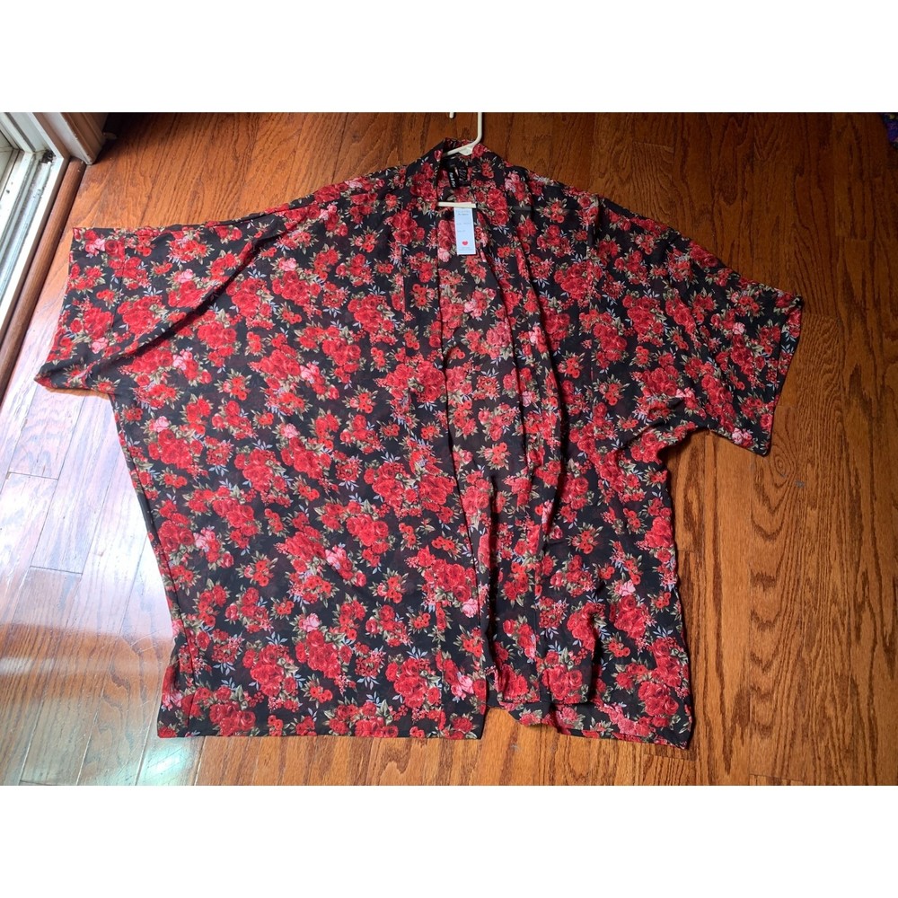 Fun & Flirt Kimono Floral Jacket Size 2XL NWT
